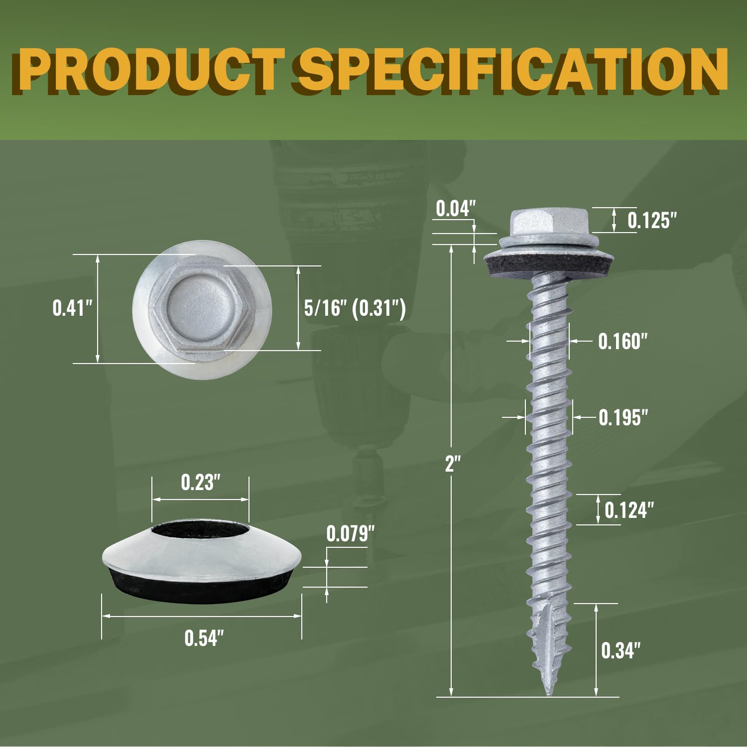 LIONMAX Metal Roofing Screws - Rustproof & Durable -2 LIONMAX Metal Roofing Screws - Rustproof & Durable -2