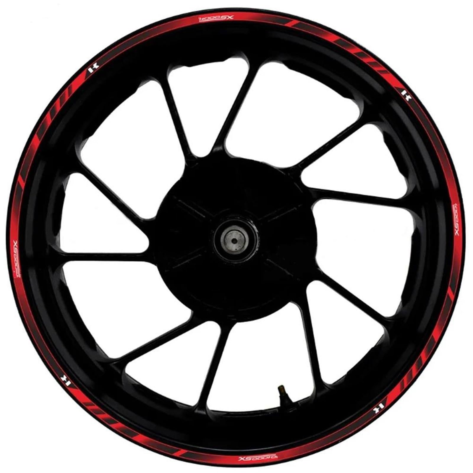 for Kawasaki for Ninja Z1000SX 17 Inch Motorcycle Front Rear Decal Wheel Hub Waterproof Reflective Rim Stickers Decorative(Color16)