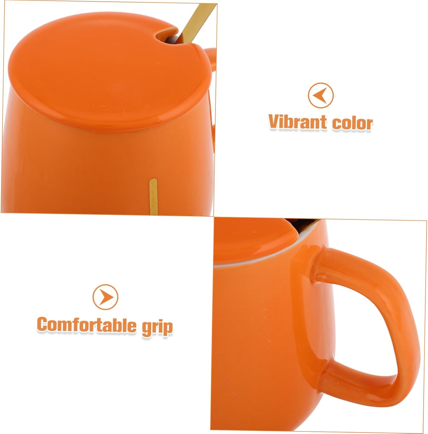 1set Electric Set Lid and Spoon Automatic Heating Thermal Cup for Desk Use Instant Warmth for Hot Drinks for Christmas and Birthdays