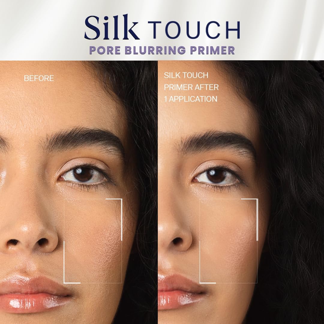 FLiCKA Silk Touch Hydratant et apprêt 3 en 1 pour le visage | Hydratant, léger, longue durée | Minimiseur de pores | Testé dermatologiquement | Tous les types de peau | Base de maquillage | 60 g |