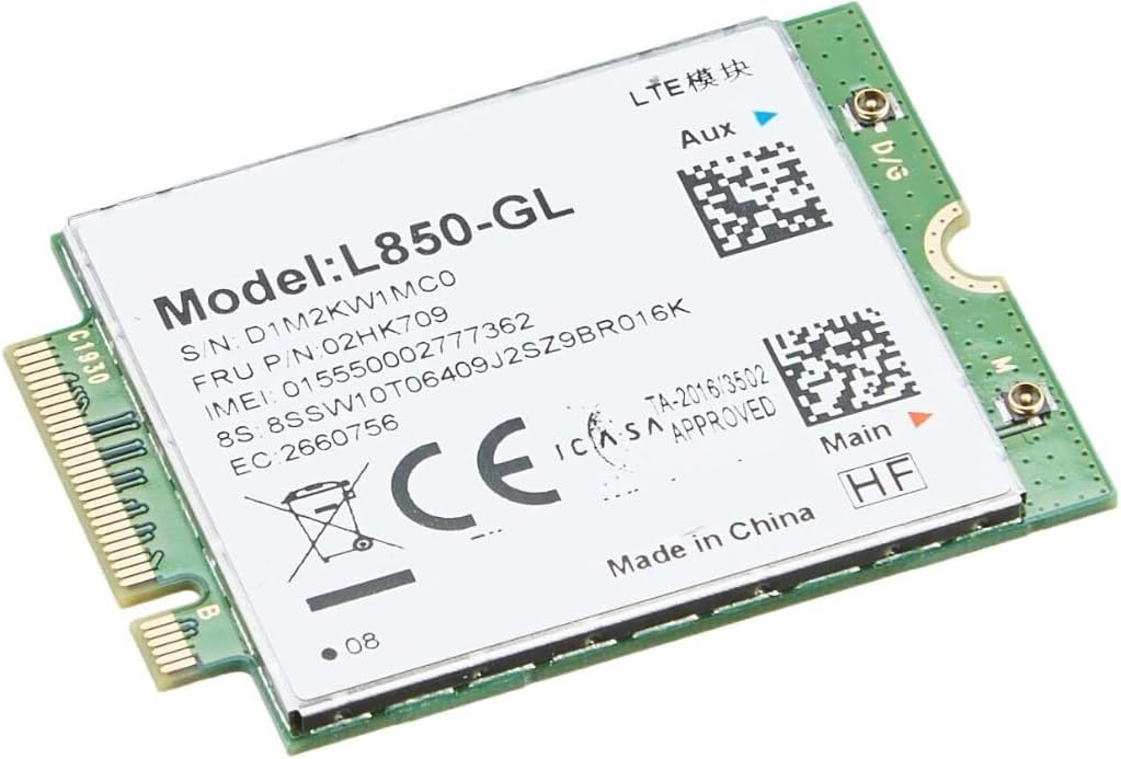 L850-GL CAT9 M.2 WWAN 4XC0R38452 02HK709 4G LTE Card for Lenovo ThinkPad X1 Fibocom