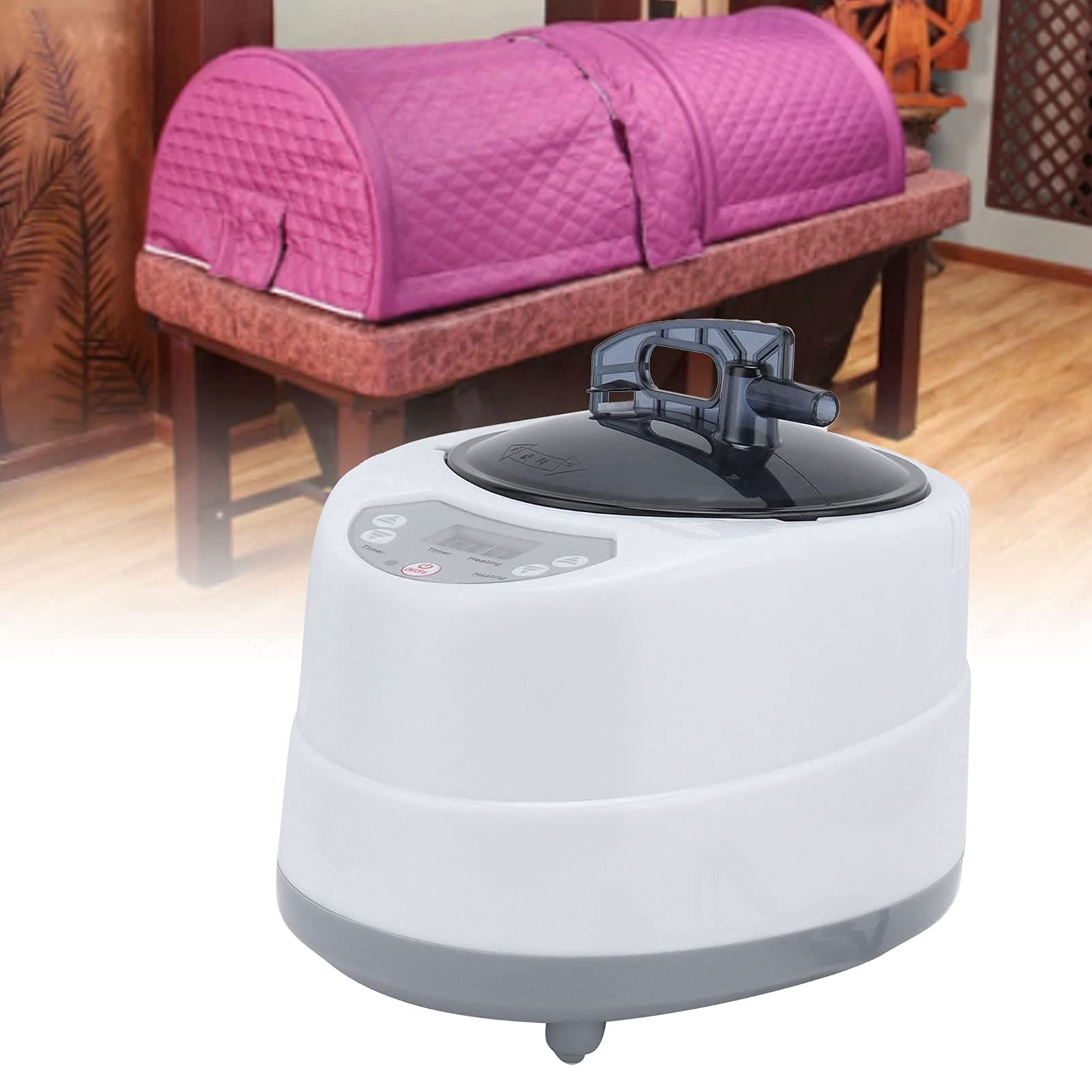 Sauna à Vapeur 1000 W Générateur de Vapeur Portable 2,0 L avec Télécommande