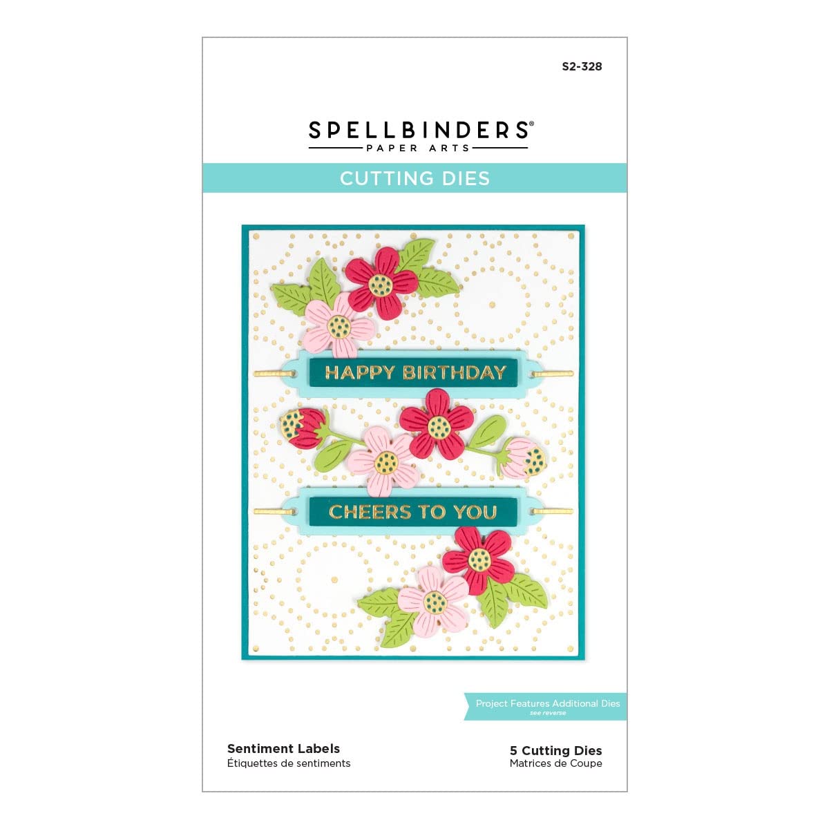 Spellbinders - Sentiment Labels- Celebrate You + Tinsel Time