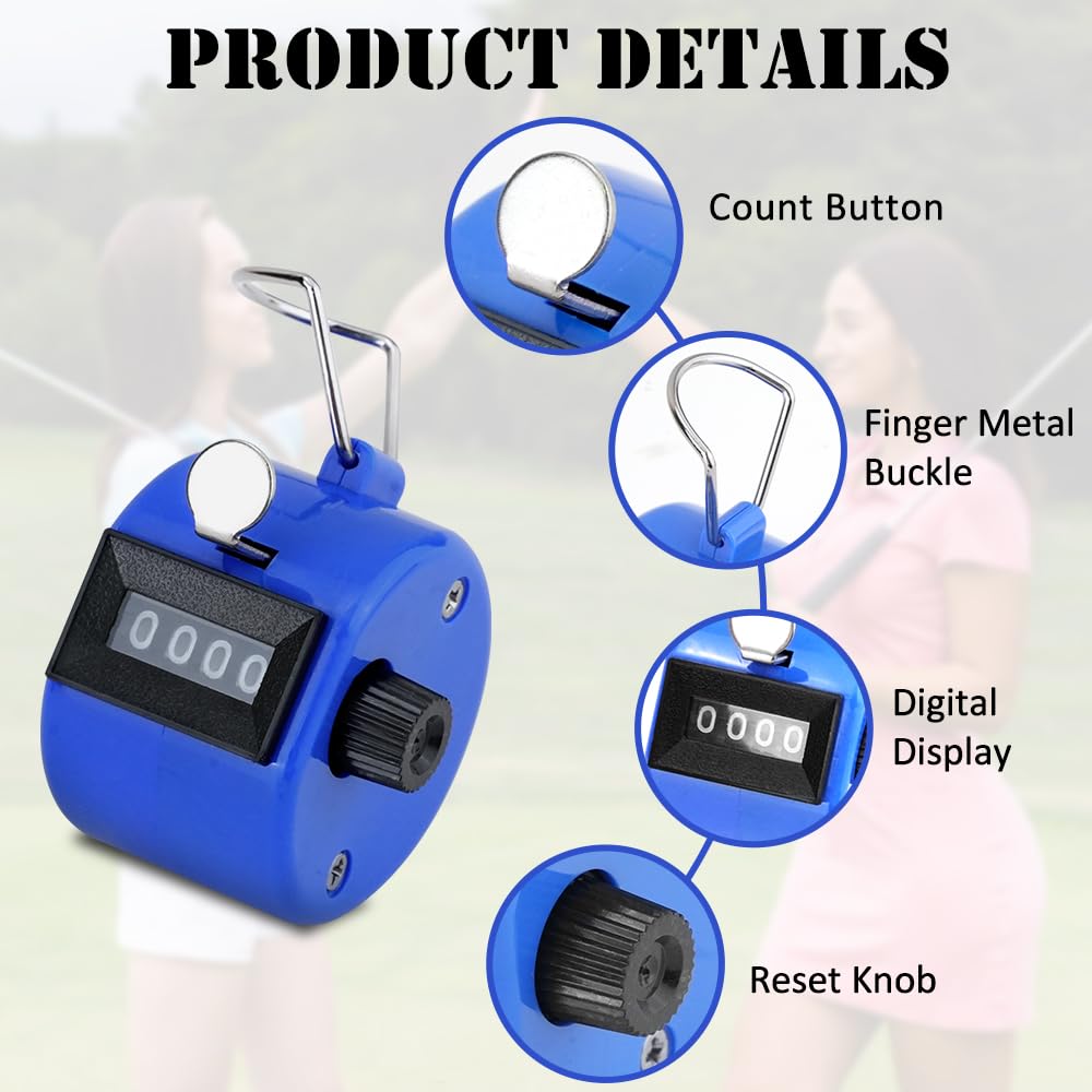 12 Pezzi Contatore di Conteggio Manuale, Digitale Num Manuale Metallo Conteggio Calcolatrice Meccanico Contatore Manuale a Corsa Manuale per Tornio Sport/Allenatore/Scuola/Golf