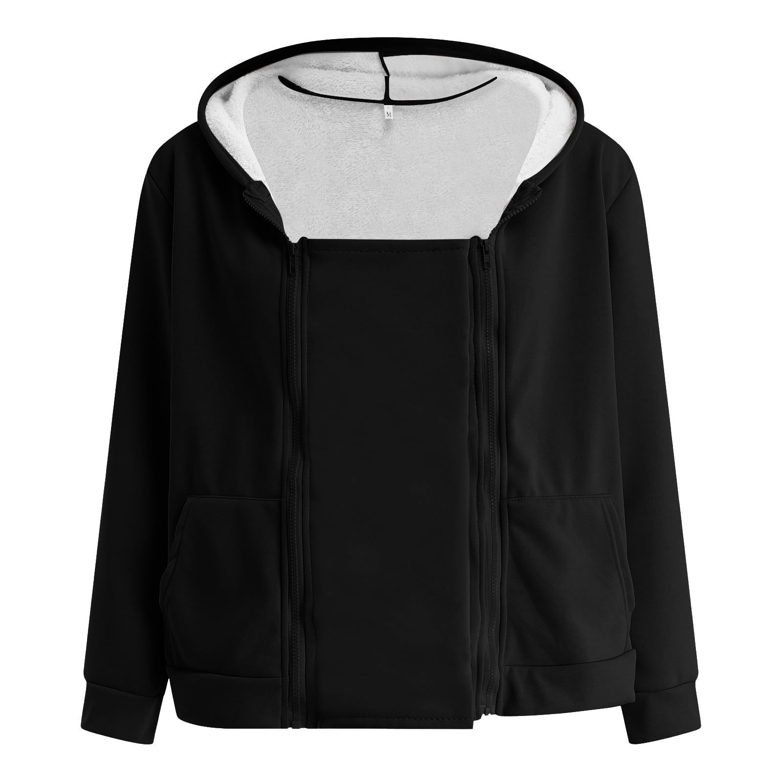 Cappotto Invernale in Pile Caldo 2 in 1 per la Gravidanza da Donna Felpa Coppia