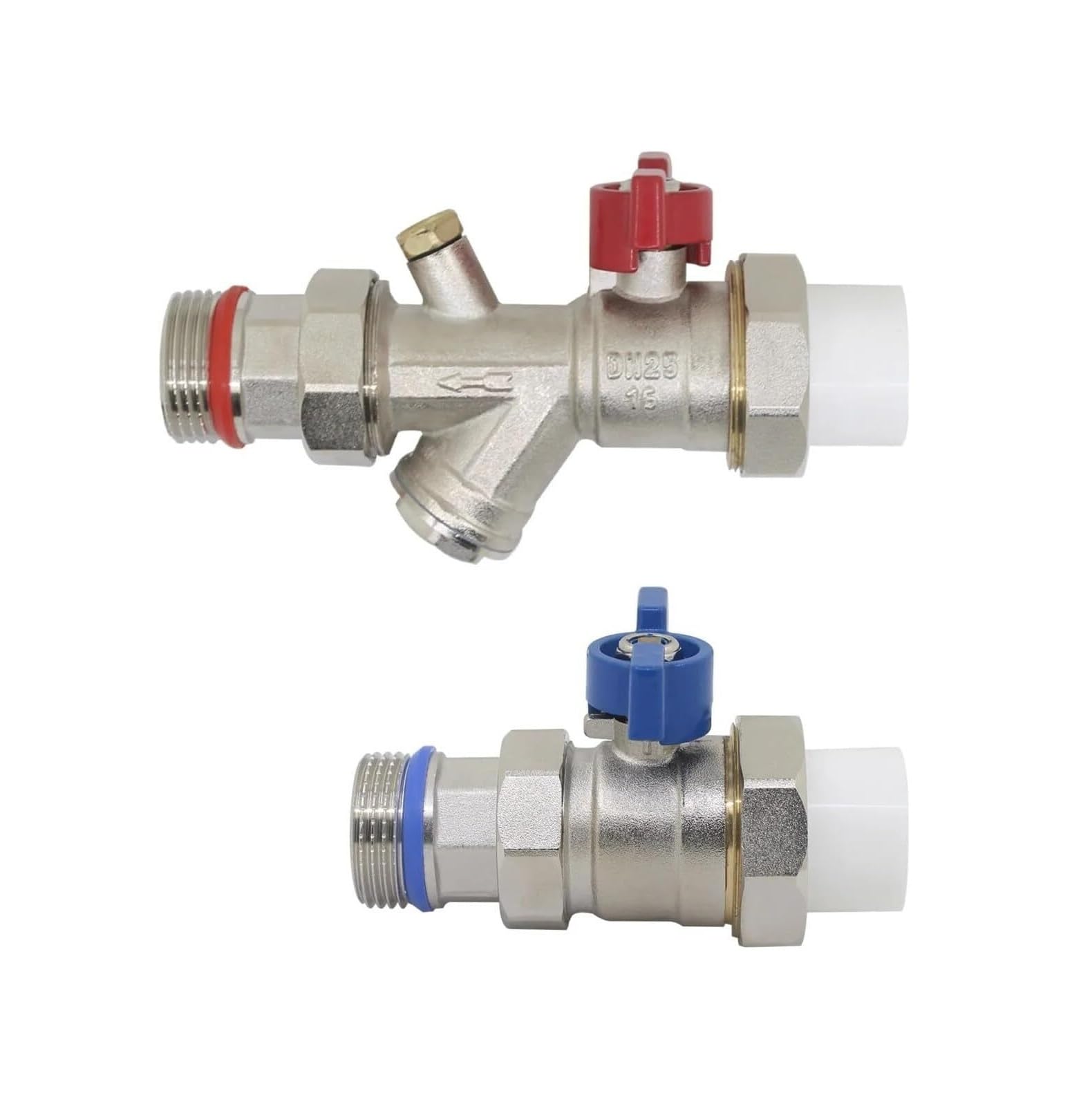 Zawór kulowy mosiężny DN25 z filtrem wody do ogrzewania podłogowego - 1 szt(Backwater valve Pe-rt32x1)