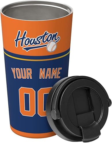 Miniatura 2 de INAOO Vaso Houston - Taza de viaje personalizada para café, 18 onzas, para hombres, mujeres y jóvenes, regalos
