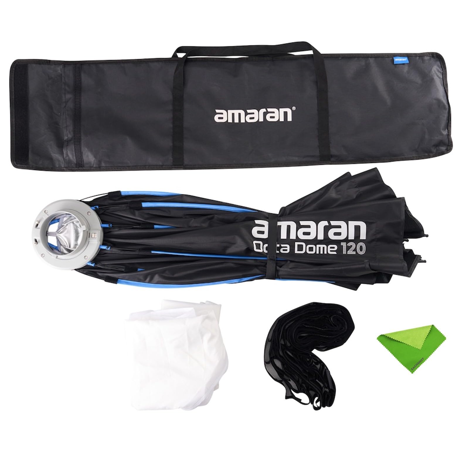Softbox Octogonal Amaran Octa Dome 120 de 120 cm con Bolsa de Transporte Tipo Panal, Plegable y de rápida instalación. Compatible con Amaran 300C/150C/200X/200D/100X/100D, de Aputure.