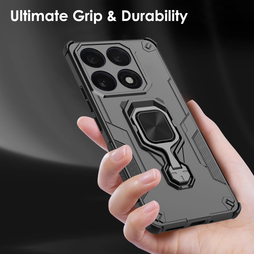 TheGiftKart Tough Armor Bumper Back Case Cover for Motorola Moto Edge 70 Pro/Edge 70 Pro Plus 5G | Ring Holder & Kickstand in-Built | 360 Degree Protection Back Case Cover (PC & TPU, Black) — Amazon image 8