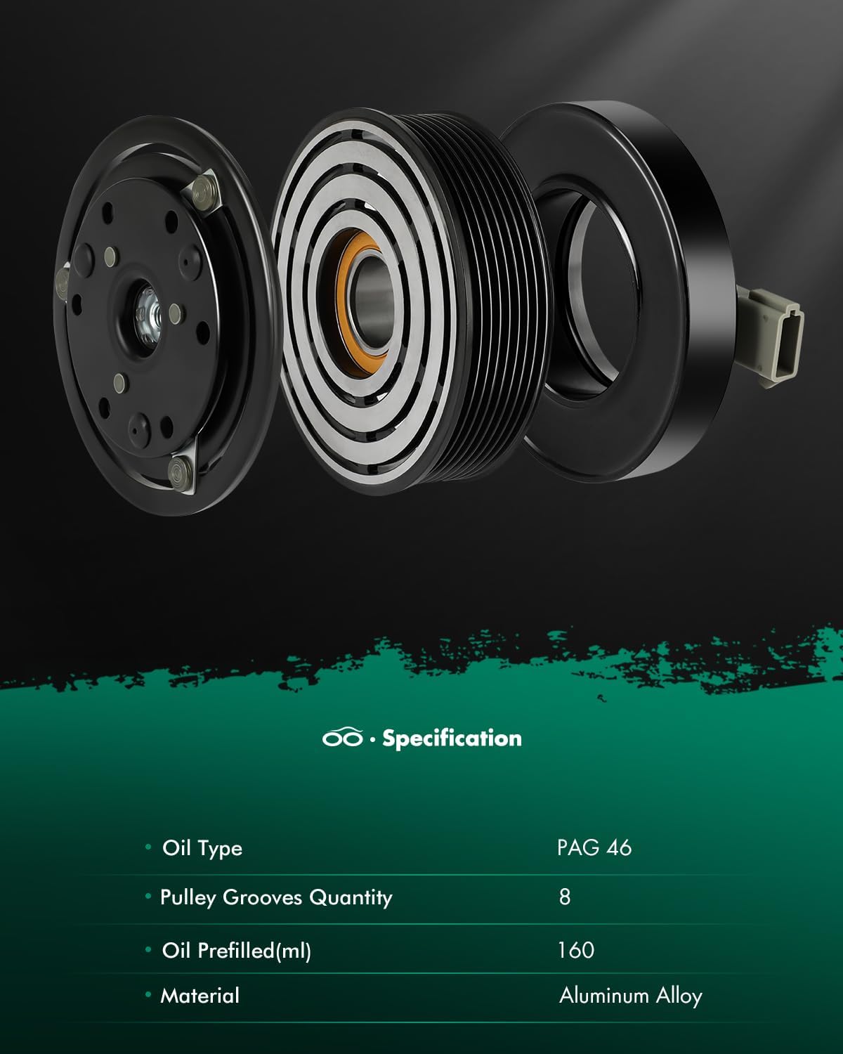 SCITOO AC Compressor Clutch Kit Fit For Ford For E-350 Econoline/For E-350 Econoline Club Wagon/For E-450 Super Duty/For F-150/For F-250,For Lincoln Air Conditioning Clutch