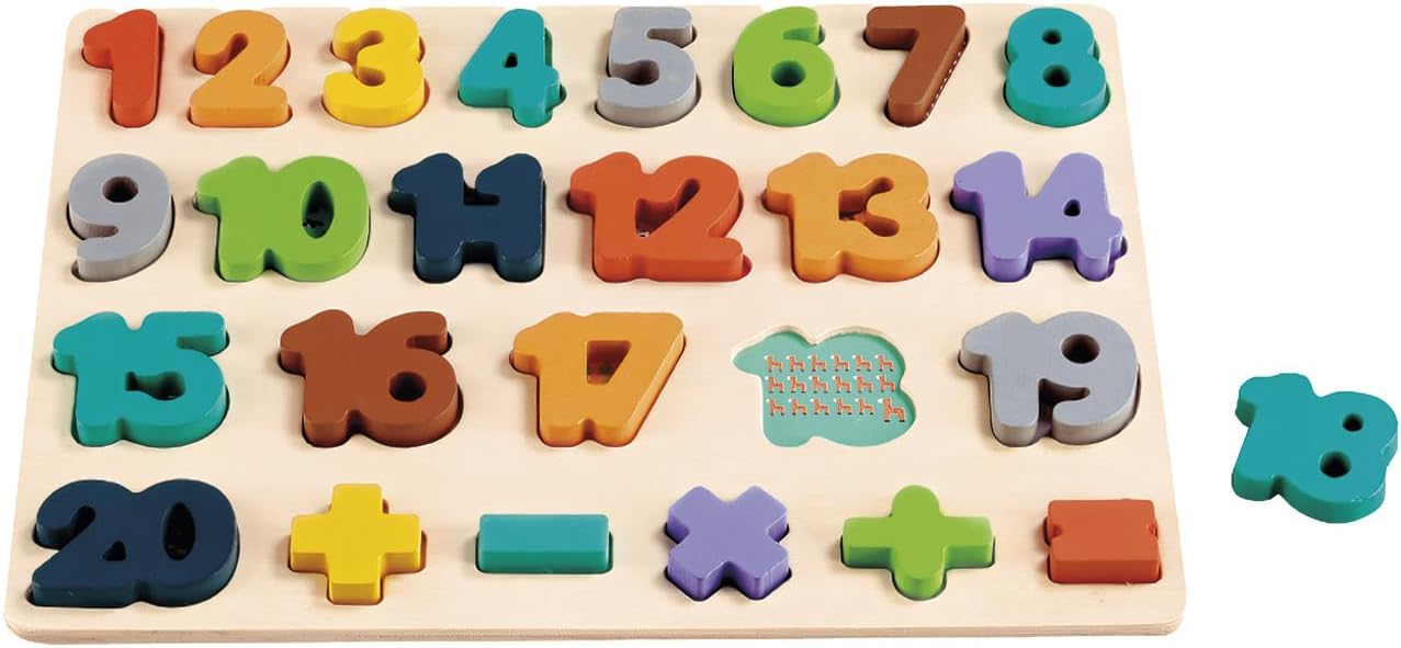Tachan Puzzle Wood-Learning Numbers, Quantities and First Operations (CPA Toy Group 795T00844)
