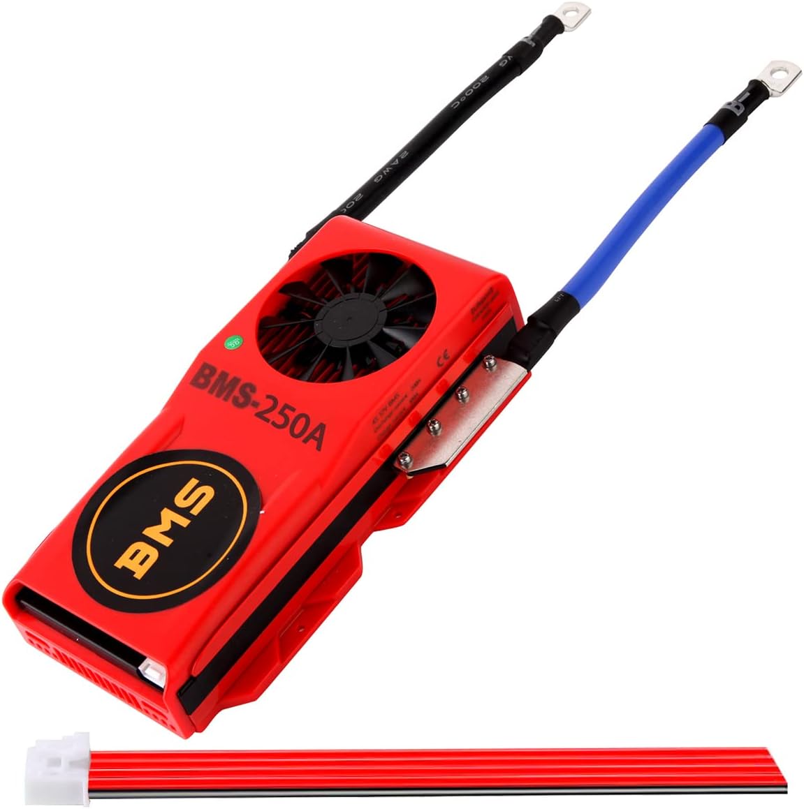 HiXiMi LiFePO4 BMS 4S 12V 250A Lithium Iron Phosphate Battery Management System with Cooling fan and Balance Leads Wires for DIY LiFePO4 3.2V Battery Cells