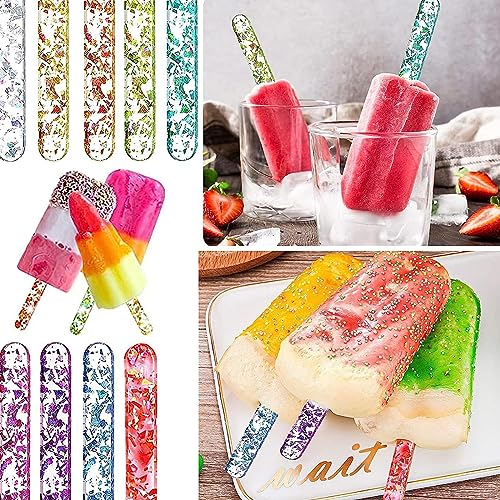 20 Stück Wiederverwendbare Acryl Cakesicle Sticks Eisstange,Eisstiele für DIY EIS Kuchenherstellung Popsicle aus Cakesicle Einfachstes Selbstmacheis-11.5CM Acryl Eis am StielBunt