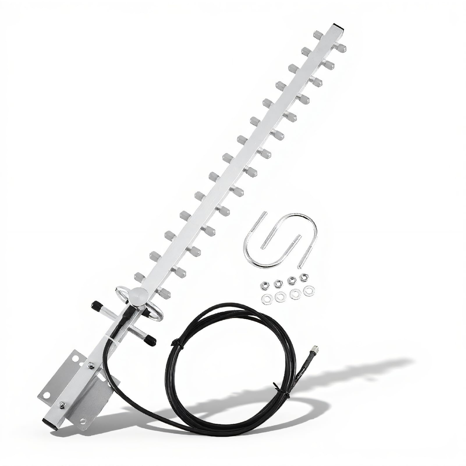 Tonysa Antenne sans Fil directionnelle, connecteur RP-SMA 2,4 GHz 25 dBi pour routeur WiFi extérieur Câble de 2 m