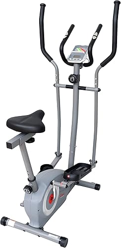 Miniatura 9 de Sunny Health & Fitness Elliptical and Bike Exercise Machine, Ultra Silent Adjustable Resistance Levels Cross Trainer for Home Gym with Pulse Rate