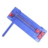 4-in-1 Portable Paper Cutter, Multifunctional Paper Trimmer with 4 Types of Blades for Straight, Wave, Dotted and Creasing Line for Craft Paper,A4 Paper,Coupon, Label and Cardstock (Blue)