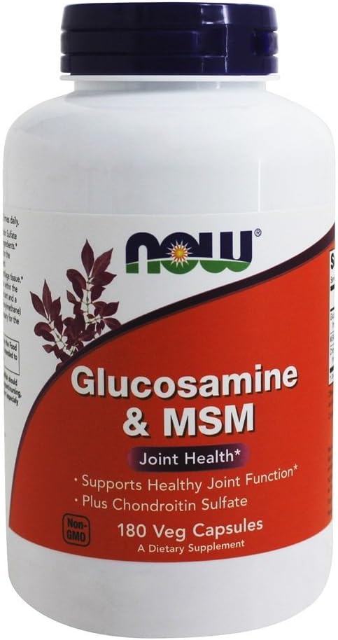 NOW Foods Glucosamine & MSM Plus Chondroitin Sulfate 180 - VegiCapsule