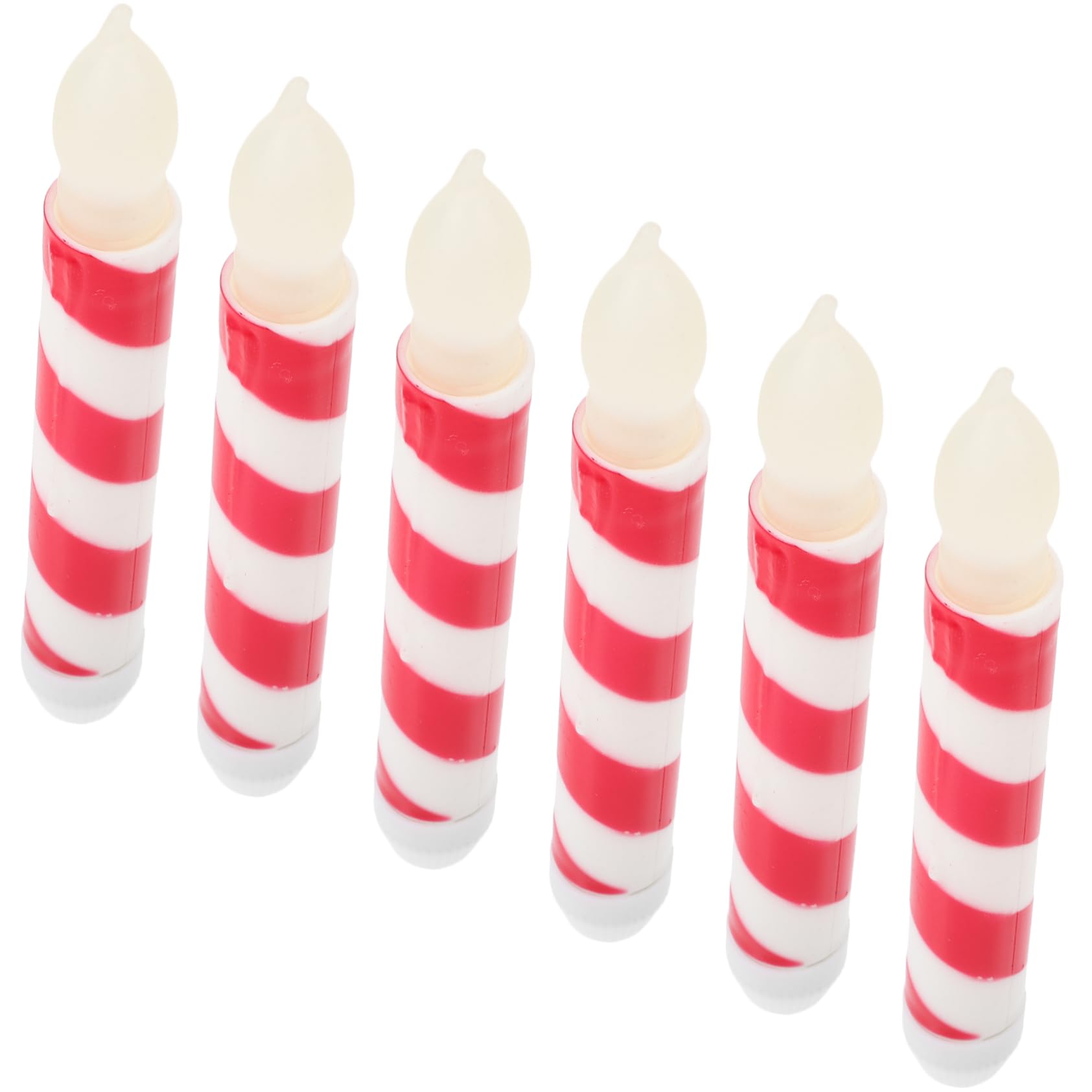 HOMSFOU 6 Piezas vela de paleta candelabros LED velas navideñas falsas velas de ventana de navidad iluminacion led iluminación led velas cónicas baterias velas LED Velas sin páginas