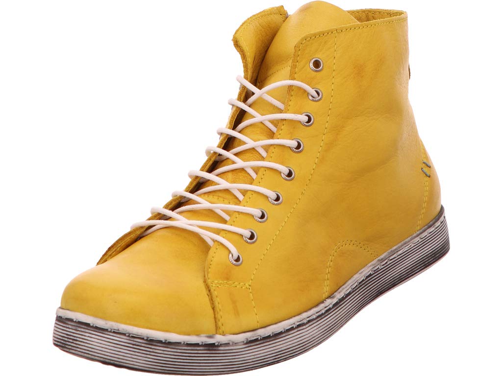 Andrea Conti Women's 341500 Sneaker, Yellow, 4/4.5 UK