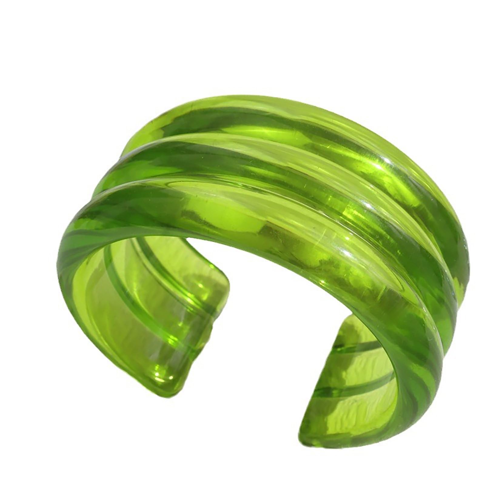 HIIXHC Jelly Resin Cuff Bangle Bracelets for Women Wide Acrylic Bangle Bracelet Irregular Geometric Plastic Wristbands Jewelry for Women Beach