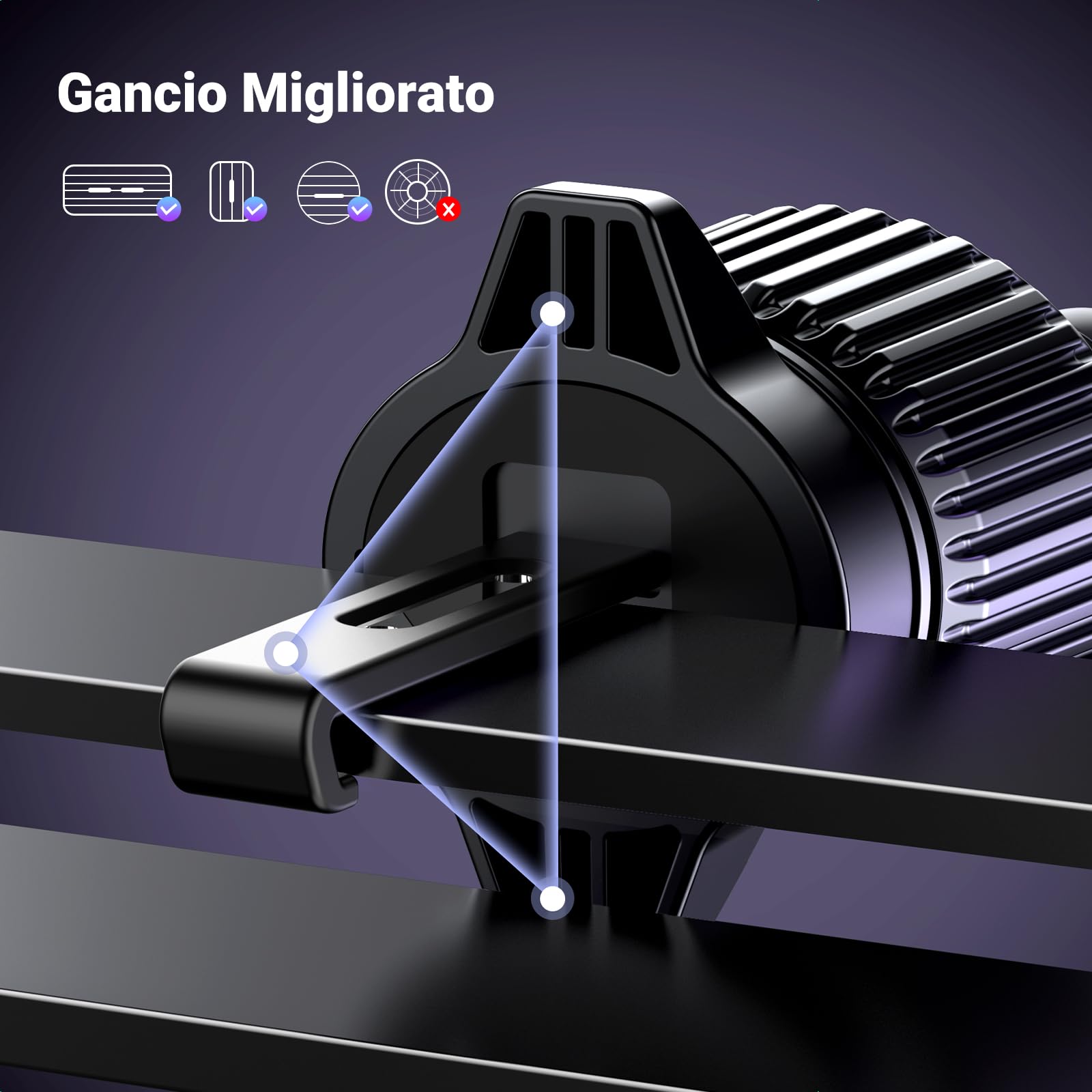 UGREEN Supporto Telefono Auto Magsafe 2 in 1, Porta Cellulare Macchina Per il Cruscotto & Bocchette di Aerazione e Parabrezza Compatibile con iPhone 16 15 14 13 Plus Pro Max, Galaxy, Xiaomi, ecc.