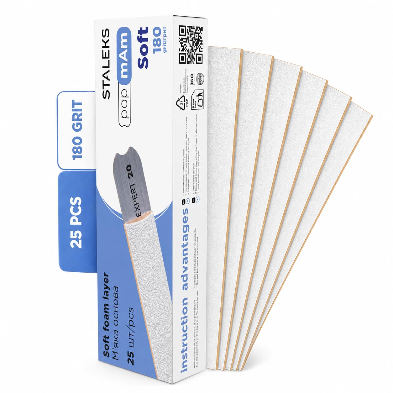STALEKS PRO Nail File Refills - 100/180 Grit -7