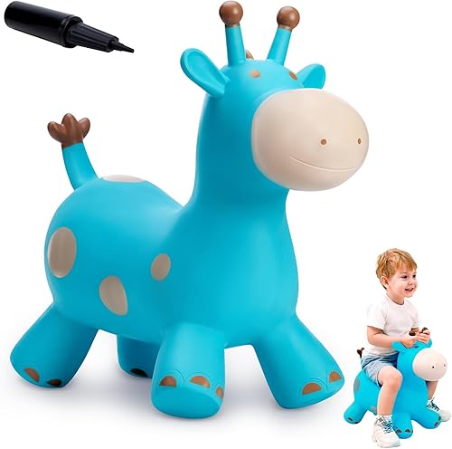 Miniatura 7 de Babe Fairy Hopping Bouncy Animals- Caballo hinchable inflable, saltando caballos juguetes para niños pequeños