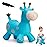EVERICH TOY Giraffe Bouncy Horse Hopper for Toddlers, Bouncy Animals Jumping Horse, Inflatable Ride on Bouncer Hopping Toys Gifts for Boys and Girls 18 Months 2 3 4 5 6 Years Old