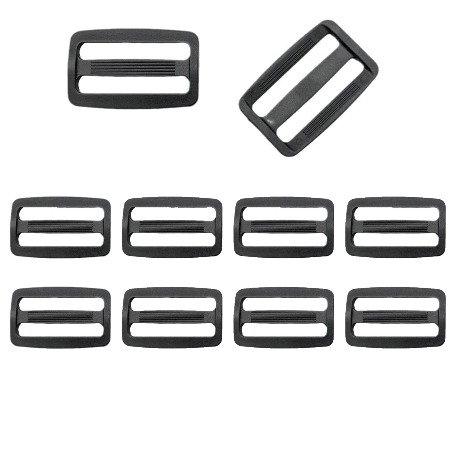 10 Pcs Tri Glide Slider Buckles, Plastic Side Release Buckles, Bag Clips for Backpack, Adjusters for Backpack Belt Strap Buckle for Luggage Fastening Strap Pet Collar