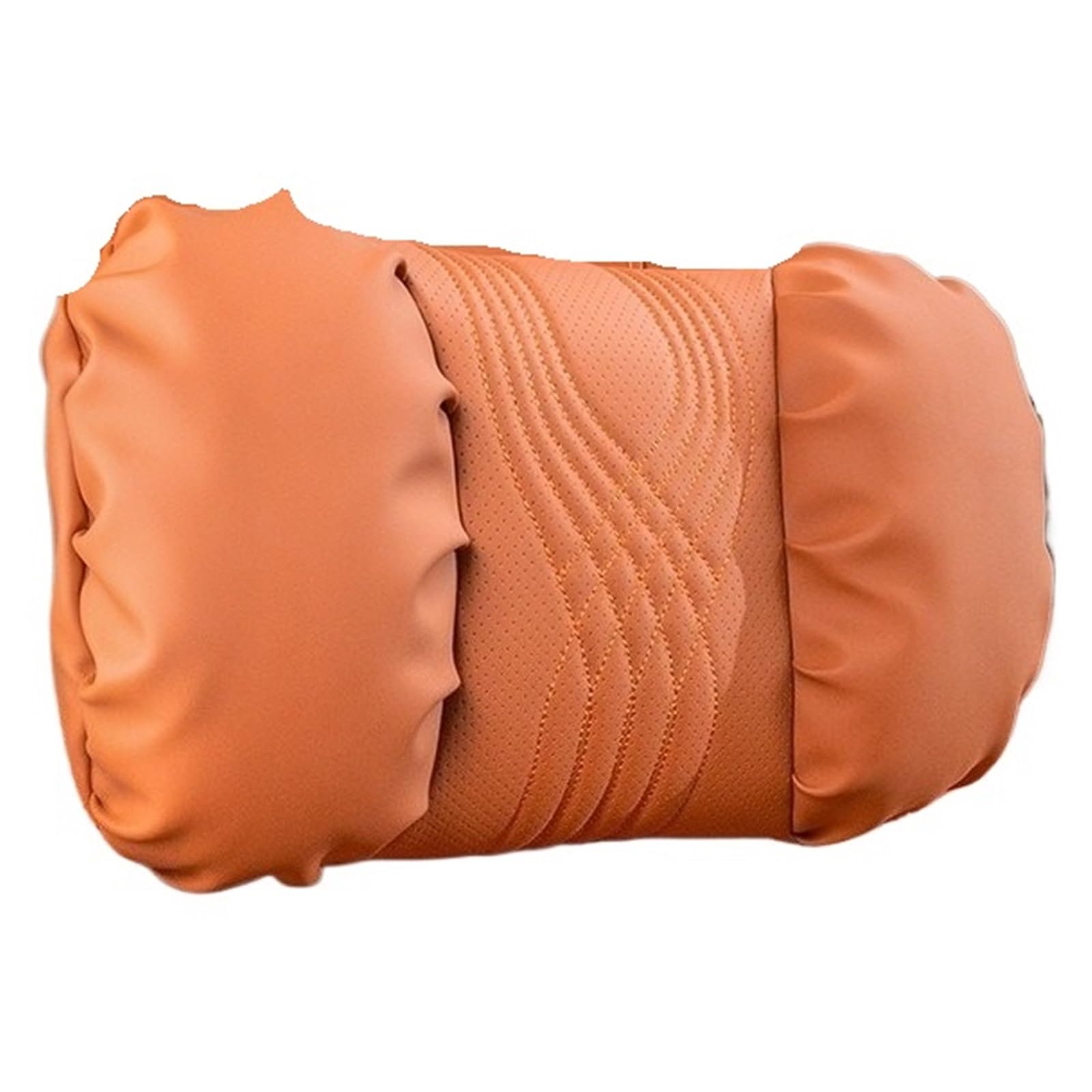 Almohada Cervical y de Asiento para Coche, Almohada Suave para reposacabezas y Cintura, reposacabezas y Soporte Lumbar para Coche (Ocre - reposacabezas)