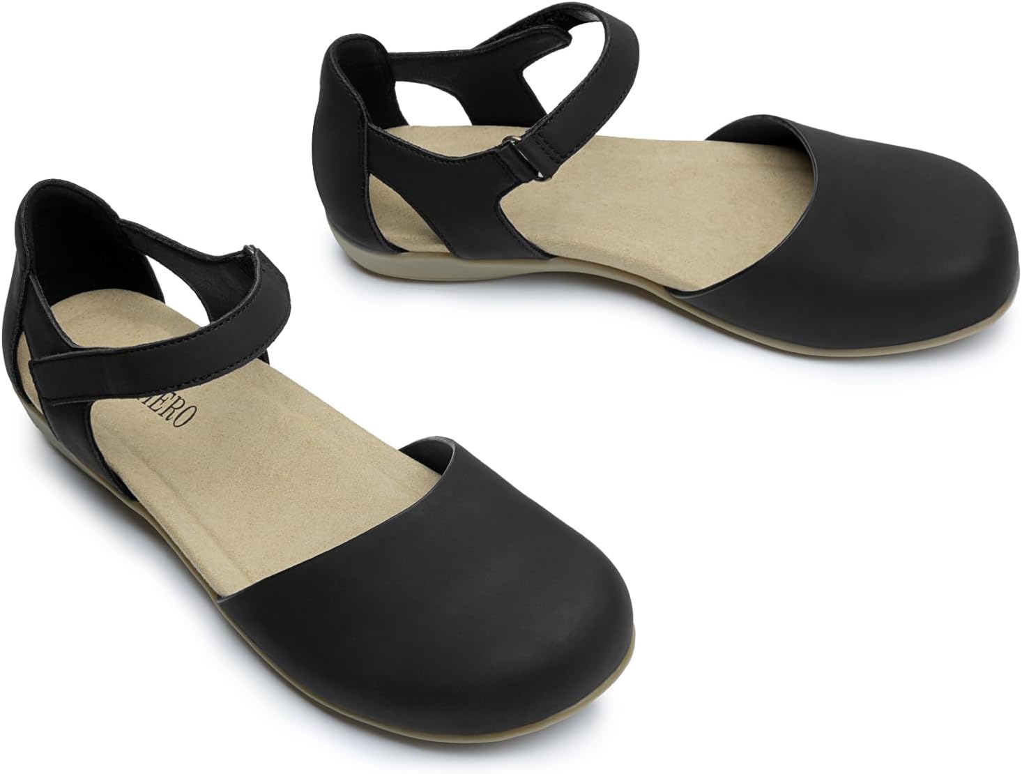 Rihero Summer Casual Closed Toe Sandals Women Comfortable Footbed Arch Support Flat Sandals with Adjustable Strap - Image 6