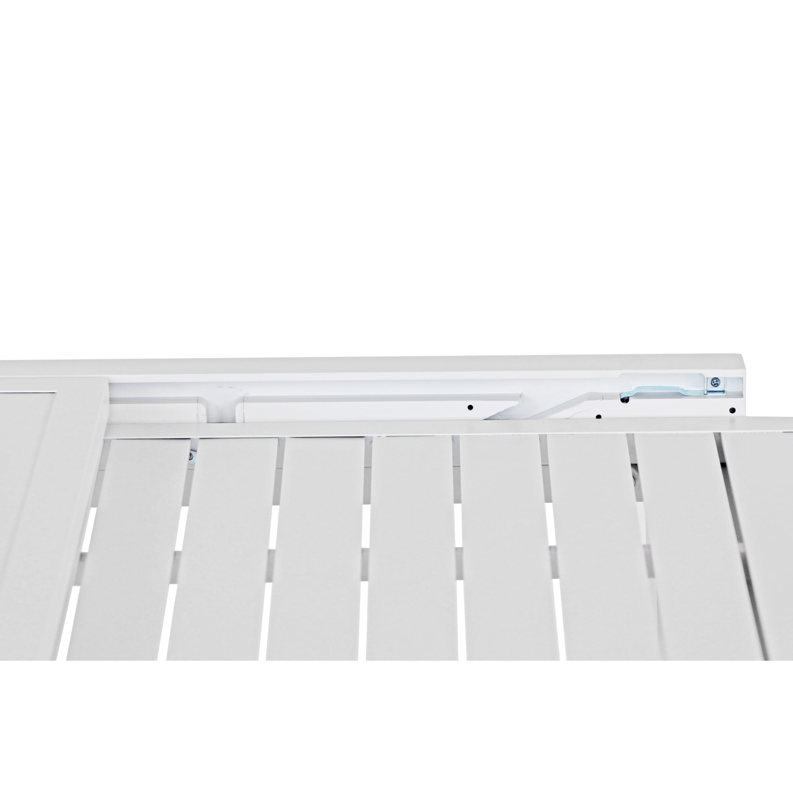 Brigros Estosa - Tavolo da Giardino Allungabile Lipari in Alluminio per Arredo Esterno, Tavolo Consolle, Bianco, 82/163 x 90 x 75 cm