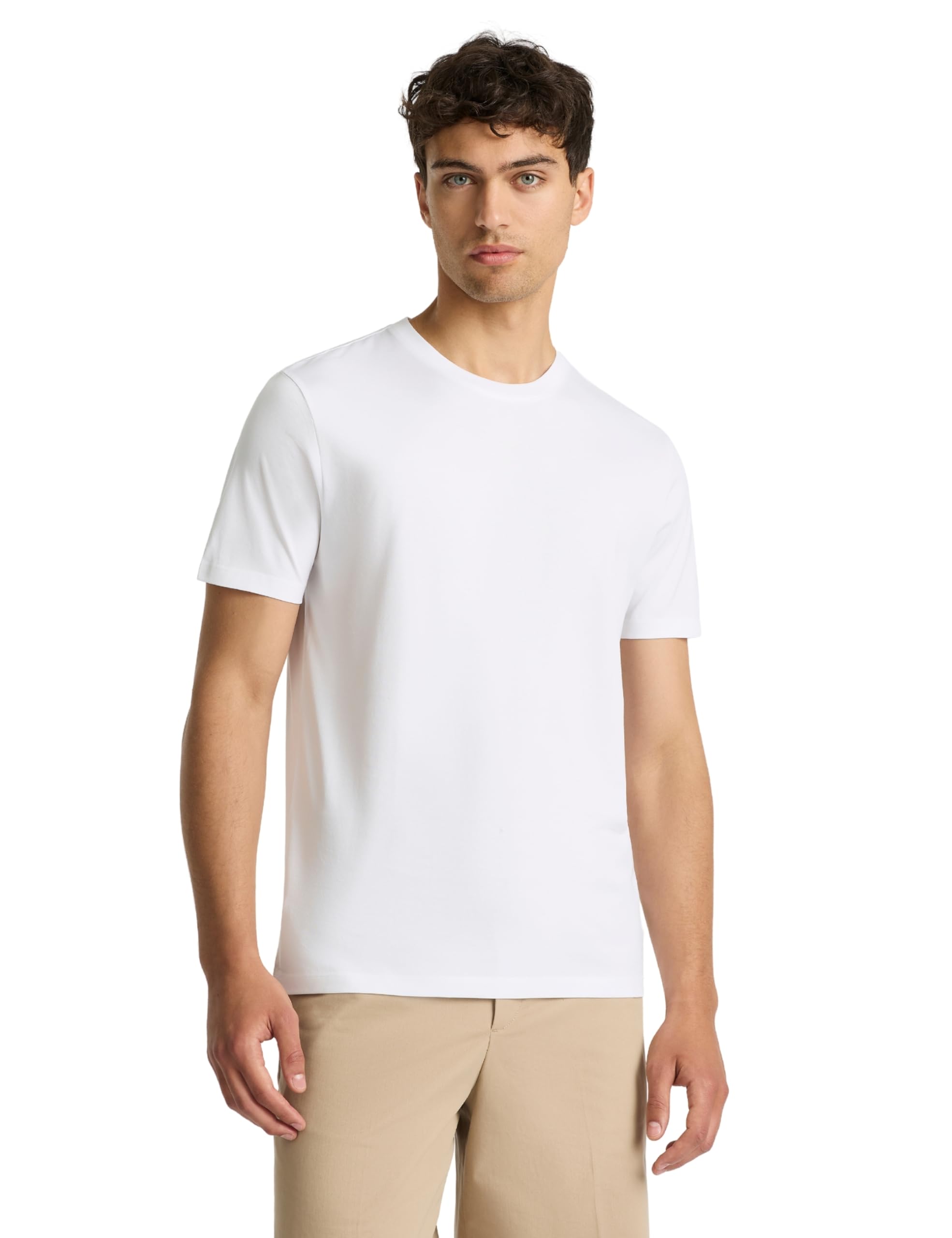 Mens Supima Mercerised Cotton T-Shirt USA-Grown Cotton Luxury Finish Crew Neck Short Sleeve Structured Fit