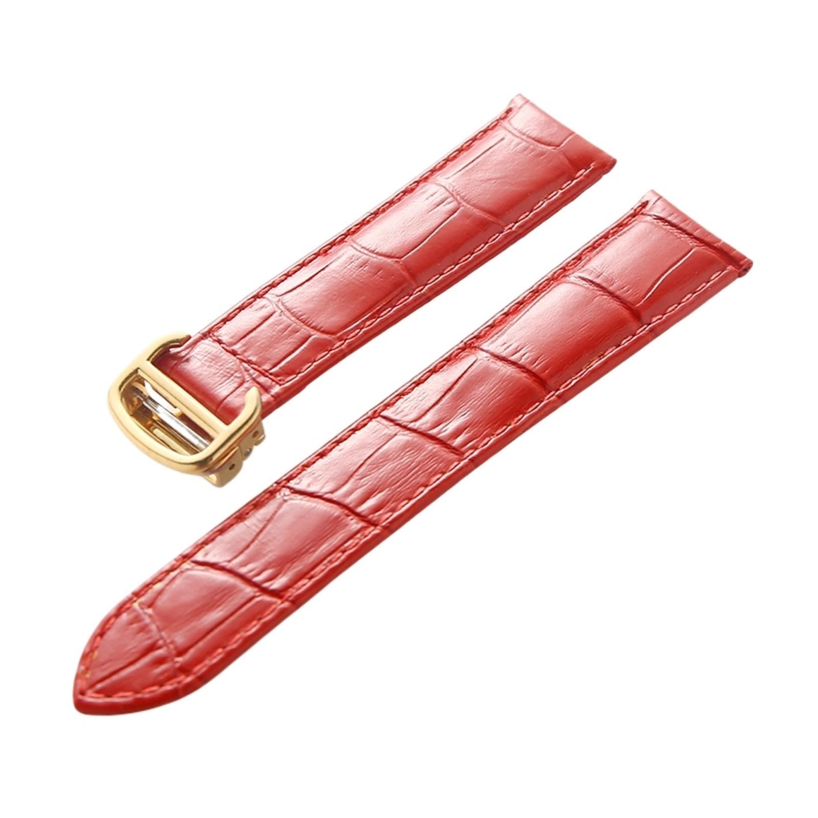 HMFANG Lederband Kopfschicht Rindsleder Ersatz Kompatibel Mit Cartier Blue Balloon Uhrenarmband Herren- Und Damenarmbandzubehör