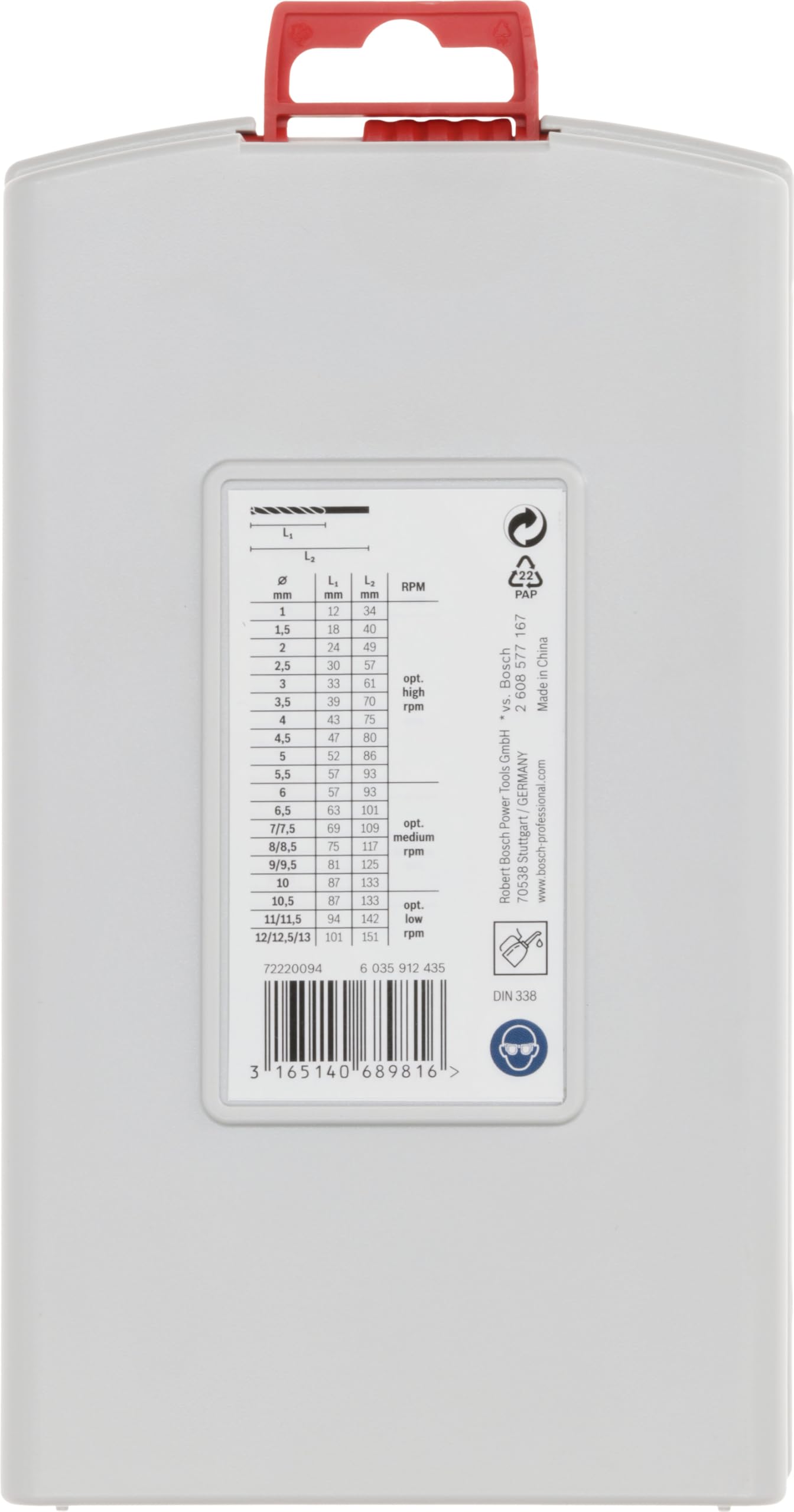 Bosch Professional 25-częściowy zestaw wierteł do metalu HSS-G ProBox (do stali, Ø 1–13 mm, osprzęt do wiertarko-wkrętarki i stojaka wiertarskiego)