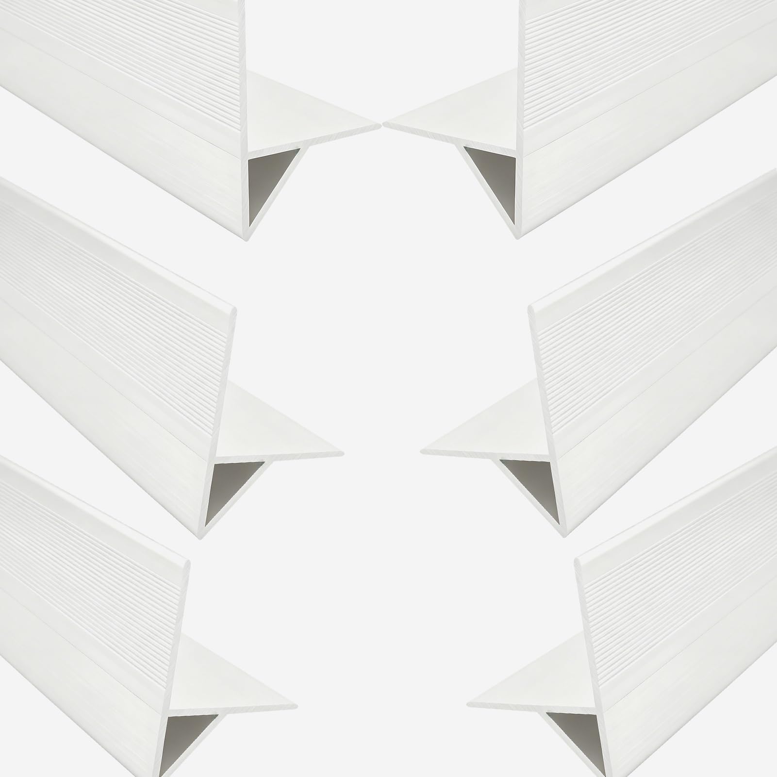 Perfil Goteron Exterior Perfil de Aluminio con Borde de Goteo Ensanchado para Balcones Adosados ​​a La Pared; Canaliza El Agua de Lluvia y Evita Manchas La Fachada(White,6pcs)