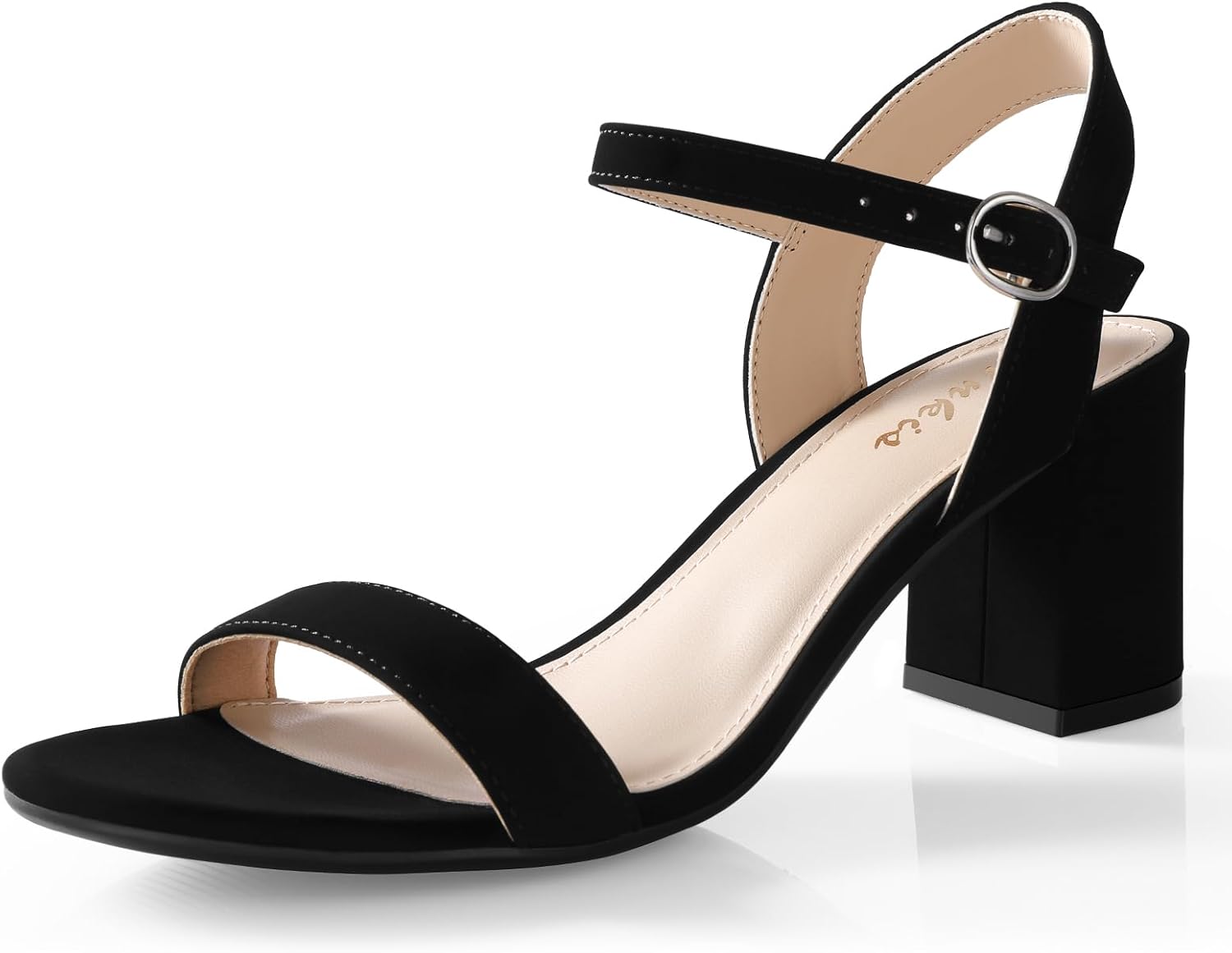 Ankis Nude Black Heels, Block Chunky White Clear Uganda Ubuy