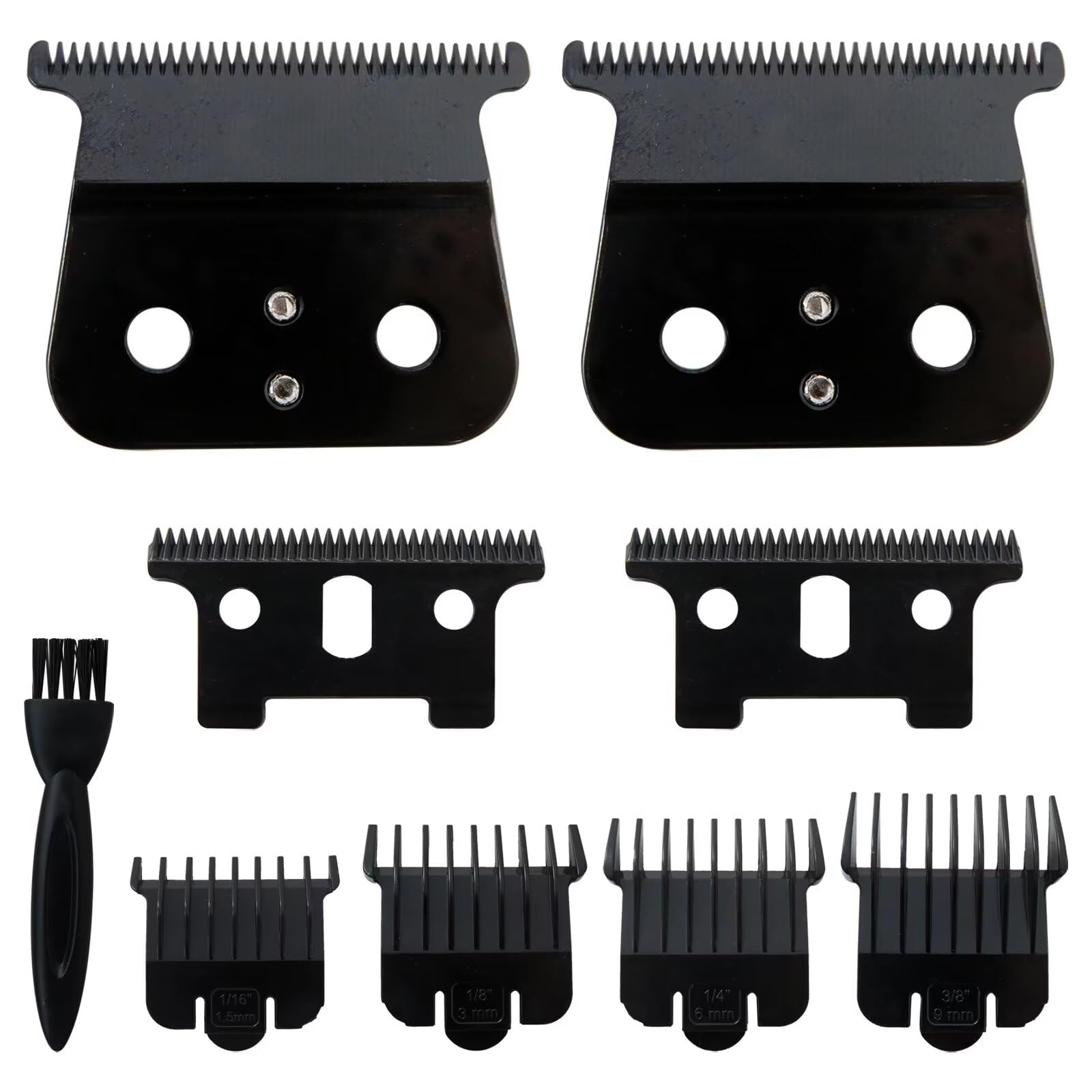 Zafina-UP Replacement Men Hair Clipper T Blade Kit Fits for Andis T-Out-liner,Blackouts,GTX, GTO, GO Cordless/Corded Trimmer,Replaces for Andis #04710#04521(Black)(New Version)