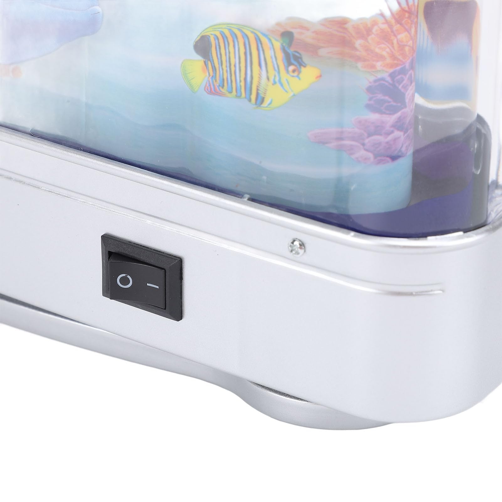Acquario artificiale per pesci finti, 5V Mini acquario artificiale decorativo con pesci tropicali in movimento lampada multifunzionale con spina mobile per camera da letto e ufficio