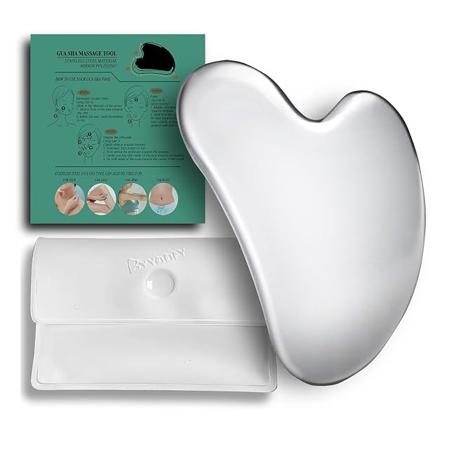 BYYDDIY Spherical Surface Stainless Steel Gua Sha Facial Tools Metal Gua Sha for Face Tighten Skin Massage Guasha