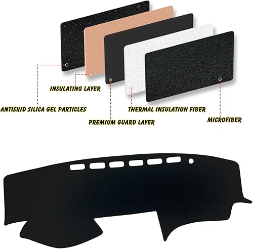 Miniatura 4 de Tapete para tablero con cubierta para salpicadero, antideslizante, personalizado, compatible con Acura TL 2004 2005 2006 2007 2008, protector de