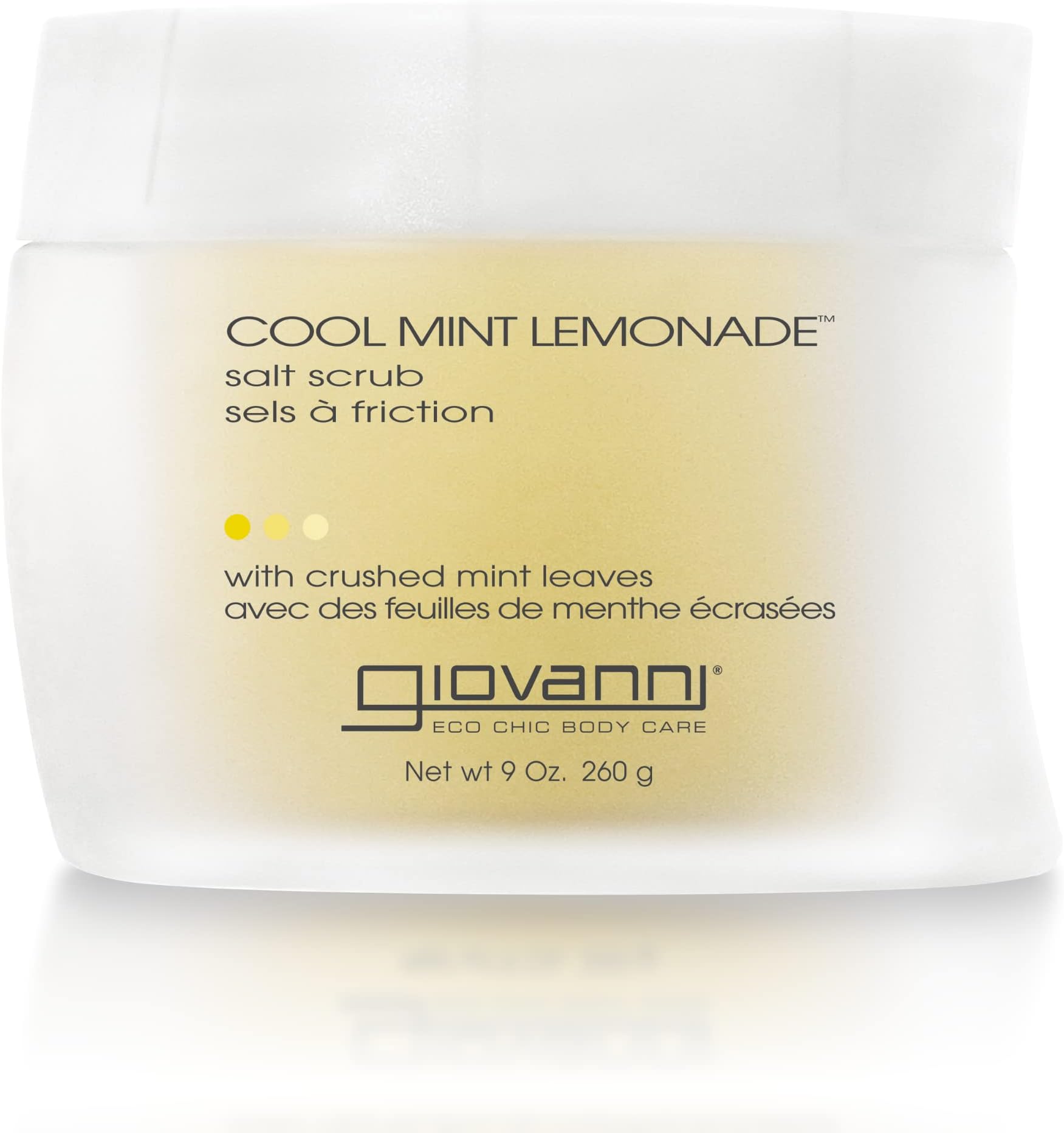 Giovanni Cool Mint Lemonade Salt Body Scrub | With Crushed Mint Leaves | Eco Chic Body Care | Eco Chic Technology | 200 Gms