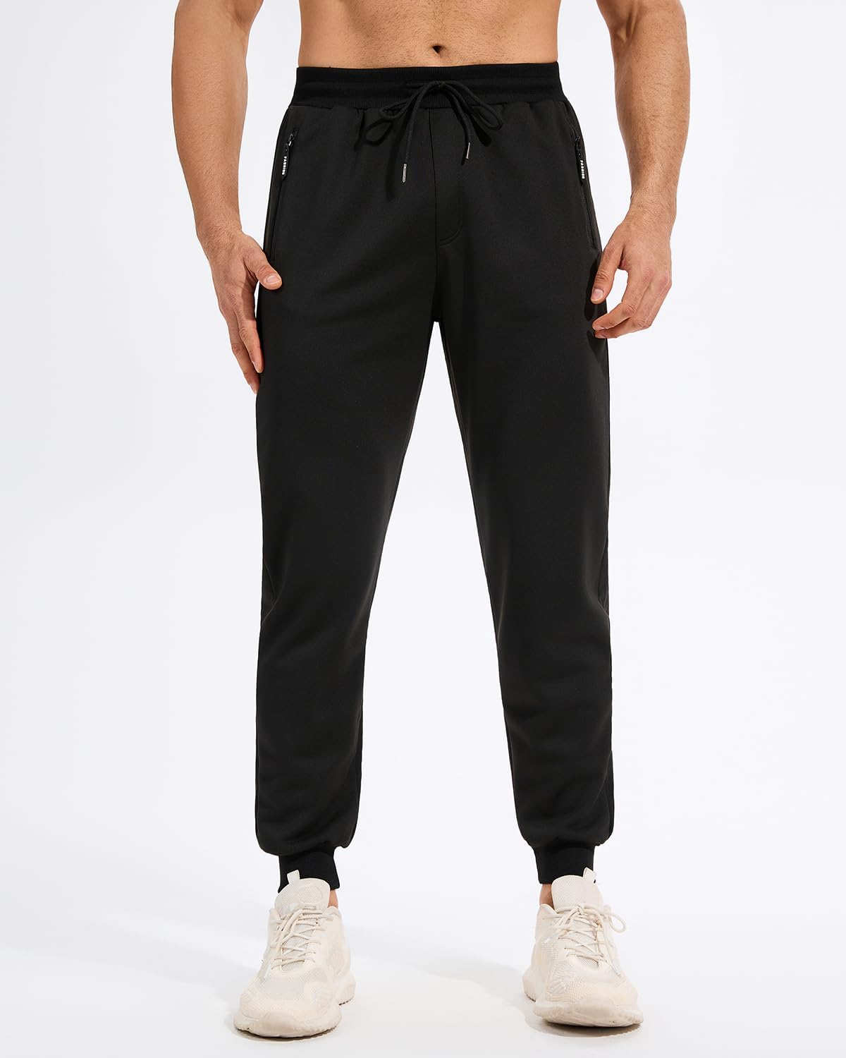 3-4 Pack Men's Athletic Joggers Sweatpants with Zipper Pockets Athletic Pants for Men Running,Workout, Soccer - Image 4