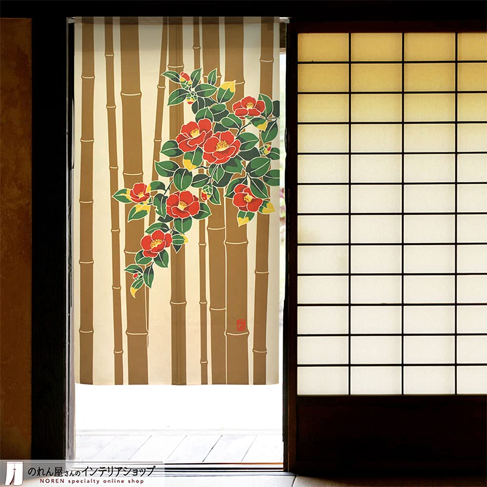⬛♥上品で高級感漂う【 和工房れおん】のれん 舞花着物・扇柄デザイン Amazon.co.jp: のれん工房: 特選和柄のれん