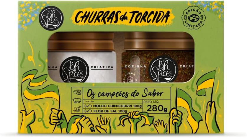 Br Spices Kit Churras da Torcida 280g – Molho Chimichurri e Flor de Sal