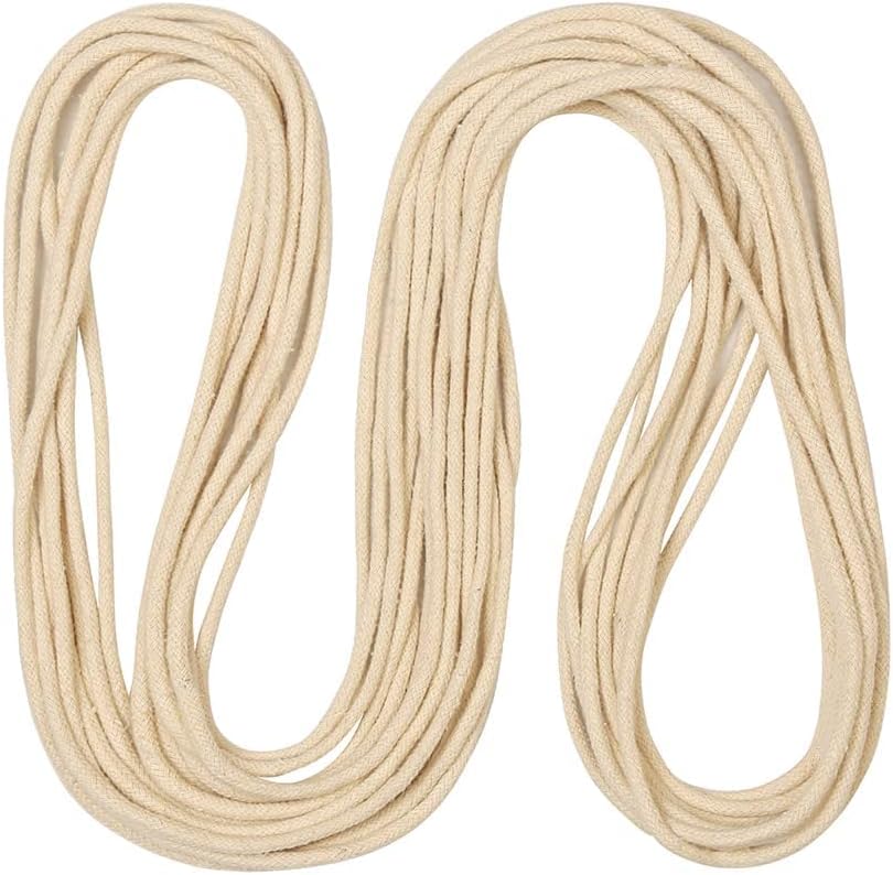 Buy happytakehome 79 Feet 1/5'' Round Cotton Wick Replacement Candle