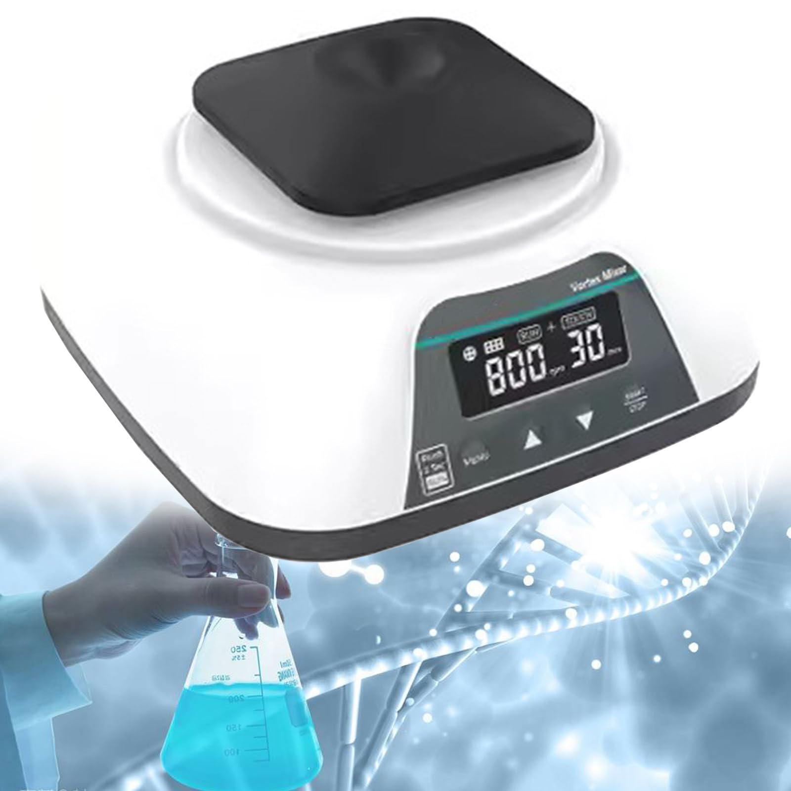 NYANS Mini Mezclador de Vórtice de Laboratorio, para Tubo de Centrífuga y Tubo de Extracción de Sangre, Oscilador de Vórtice Multifunción, Equipado con 8 Módulos Reemplazables,VM-500Pro
