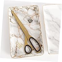 Vista 8 de PACKOVE 2pcs Bandejas Decorativas Ceramic Ring Tray Ceramic Jewelry Tray Ceramic Tray Ceramic Jewelry Dish Ceramic Earring Tray Decorative Trays