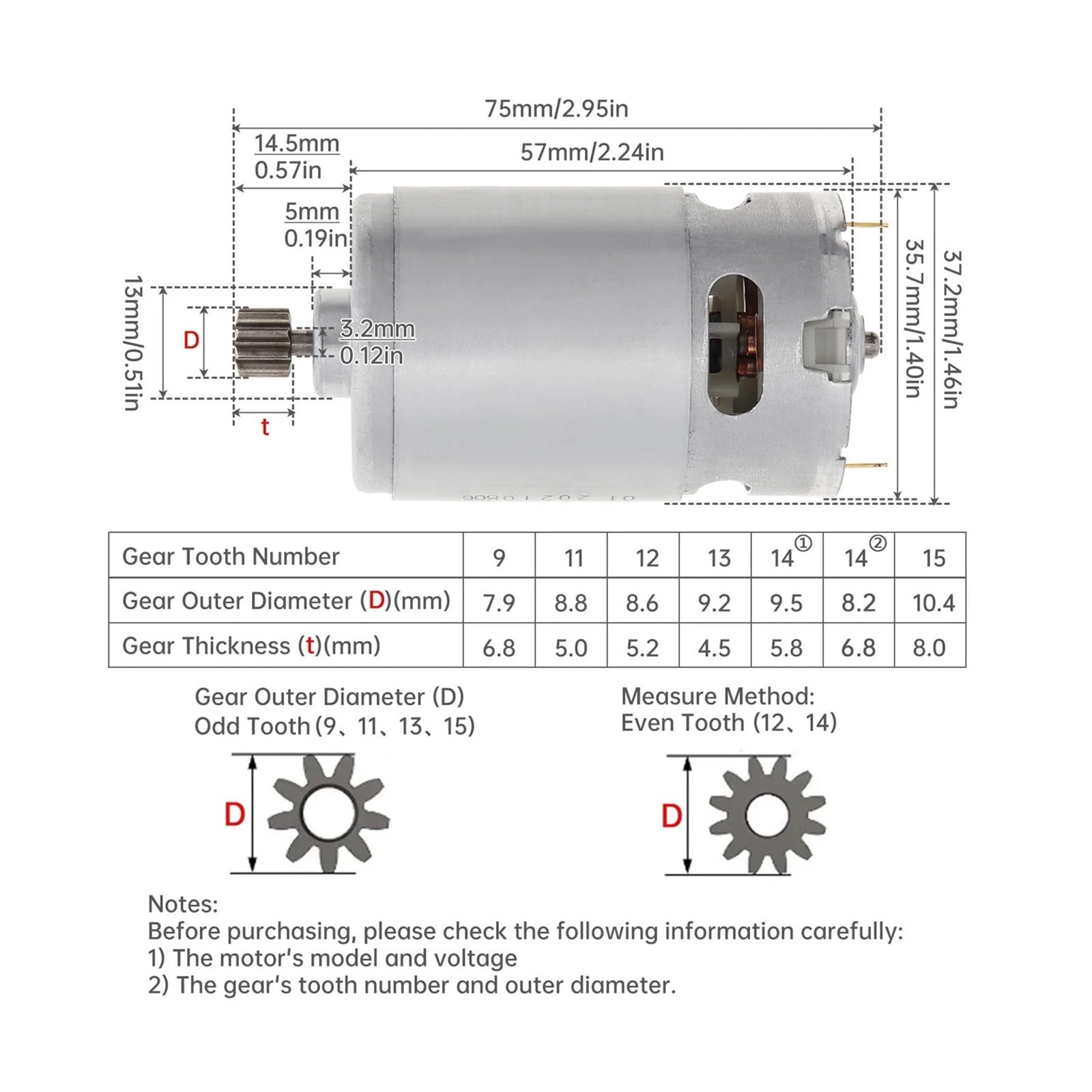 POWTAXBJGD 1pcs RS550 9/11/12/13/14 Teeth DC Electronic Starter 10.8V/12V/14.4V/16.8V/18V/21V/25V Screwdriver Drill Electronic Starter with High Torque Gear Box(16.8V,9Teeth)