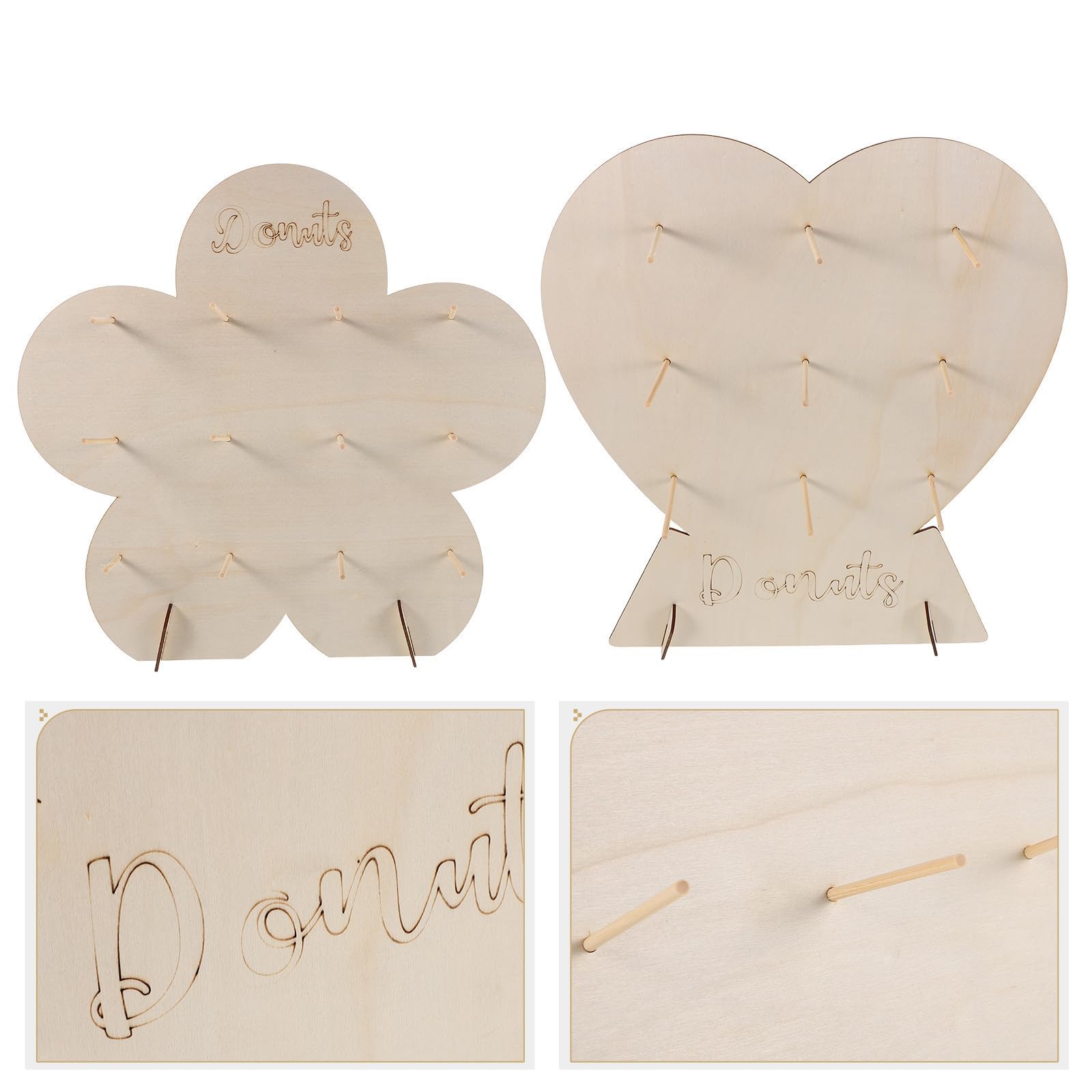 Beaupretty 8 Pezzi Alzatina Torta in Legno a Livelli per Dessert Natalizi